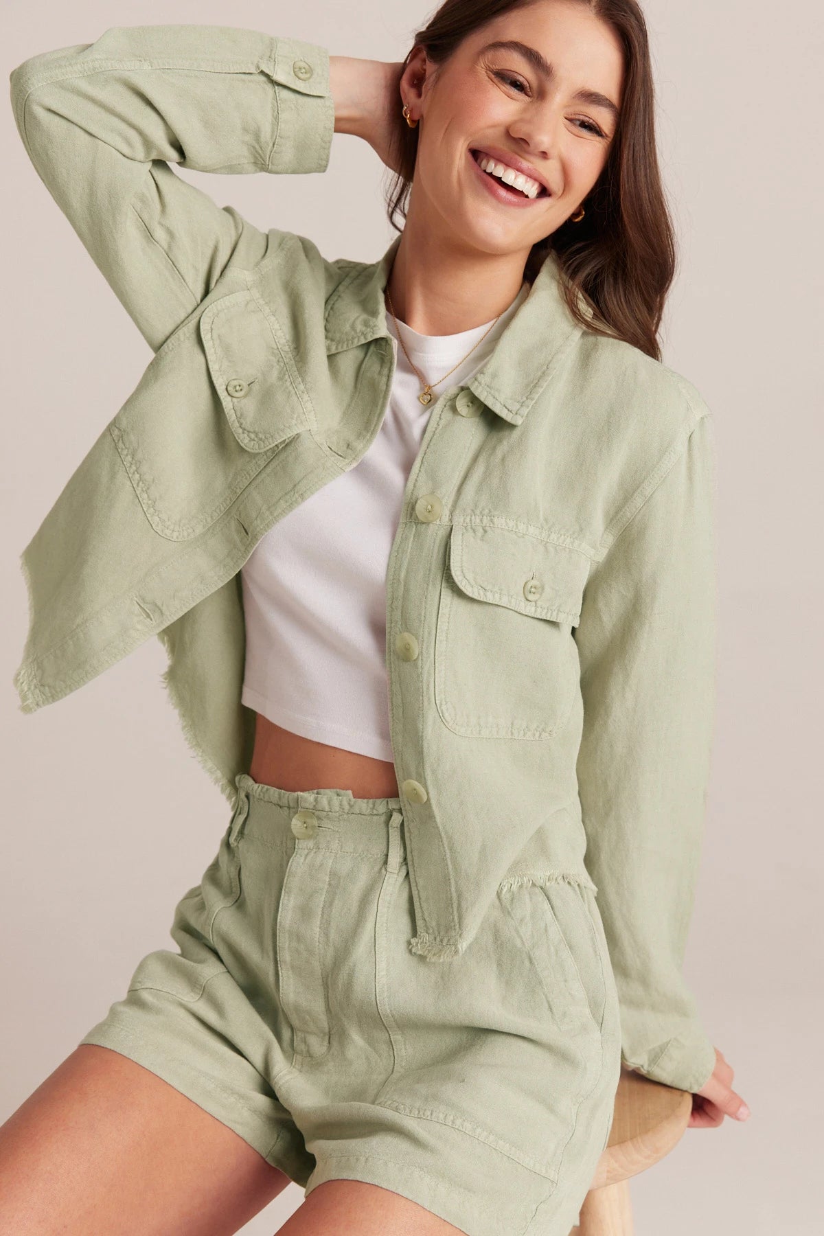 Bella dahl cropped military jacket best sale