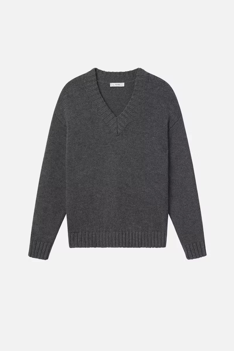 EXPRESS Black store Heather V Neck Sweater