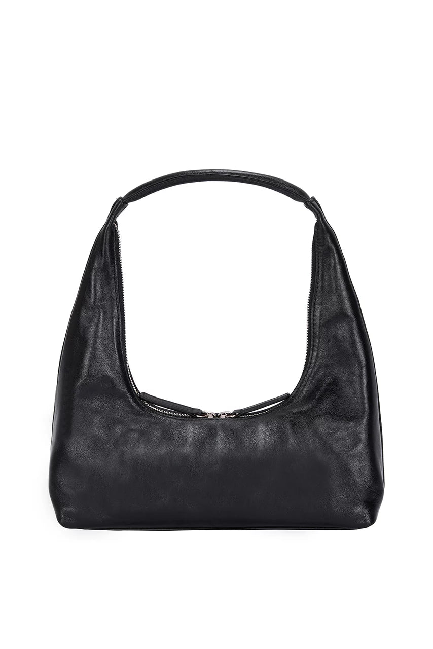 Marge Sherwood Black Crinkled Shoulder Bag