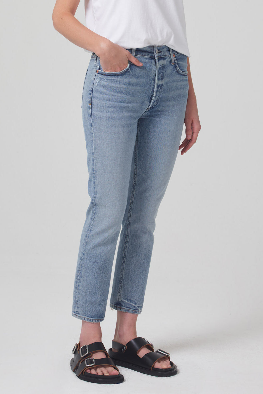 Ruby Mid Rise Straight Cropped - Womens Pants