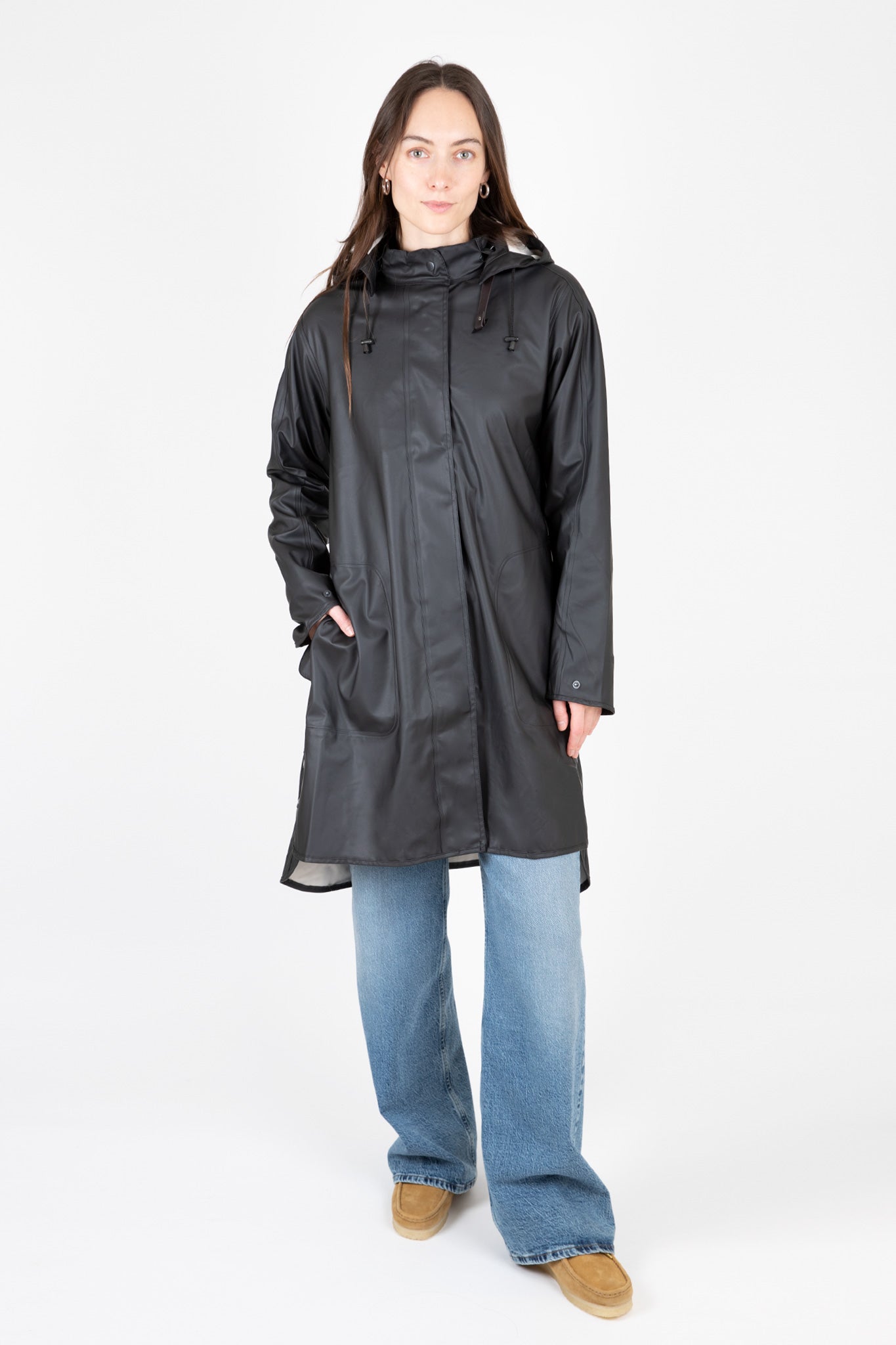 ILSE JACOBSEN HOODED RAIN COAT Black 36