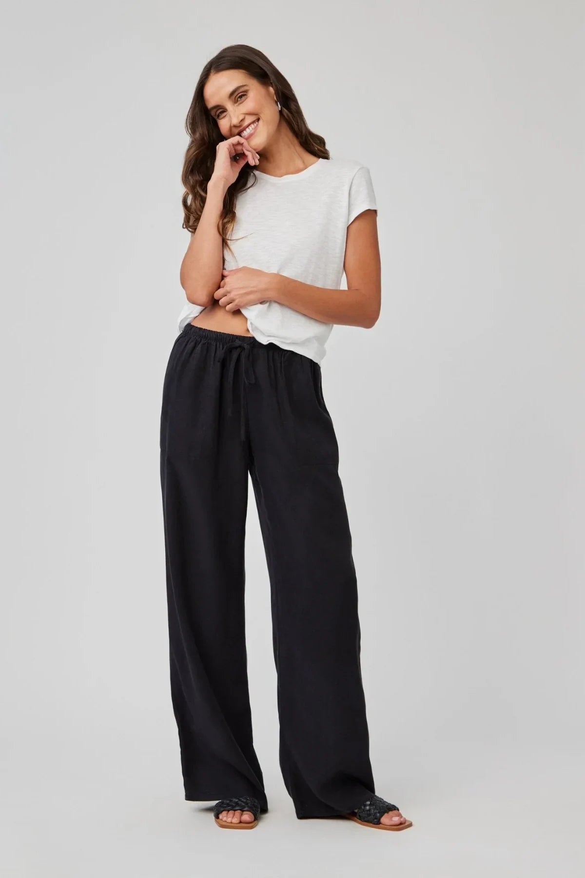 Kylie Wide Leg with Drawstring Pants Bella Dahl