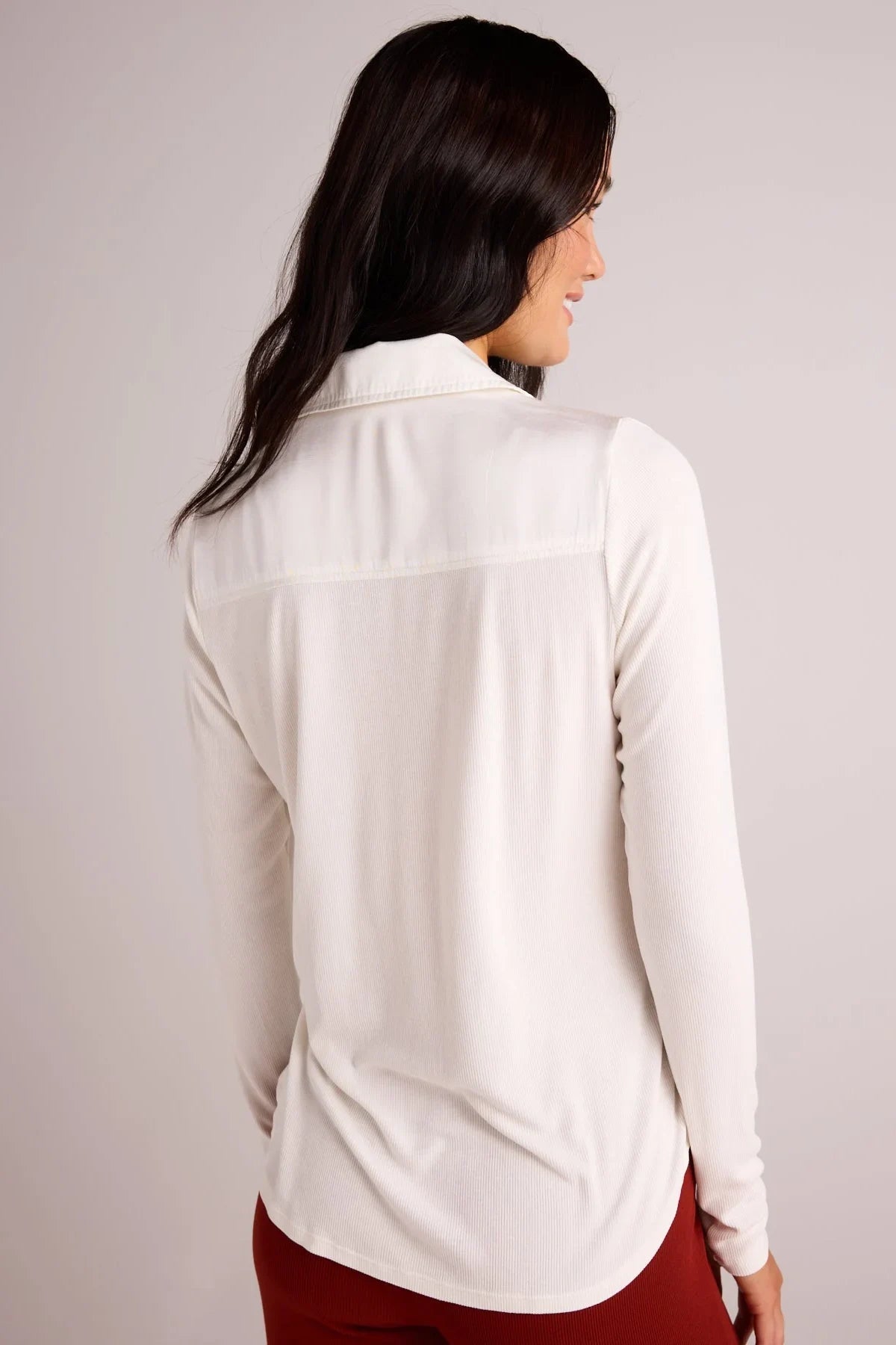 Long Sleeve Rib Mix Shirt Tops Bella Dahl