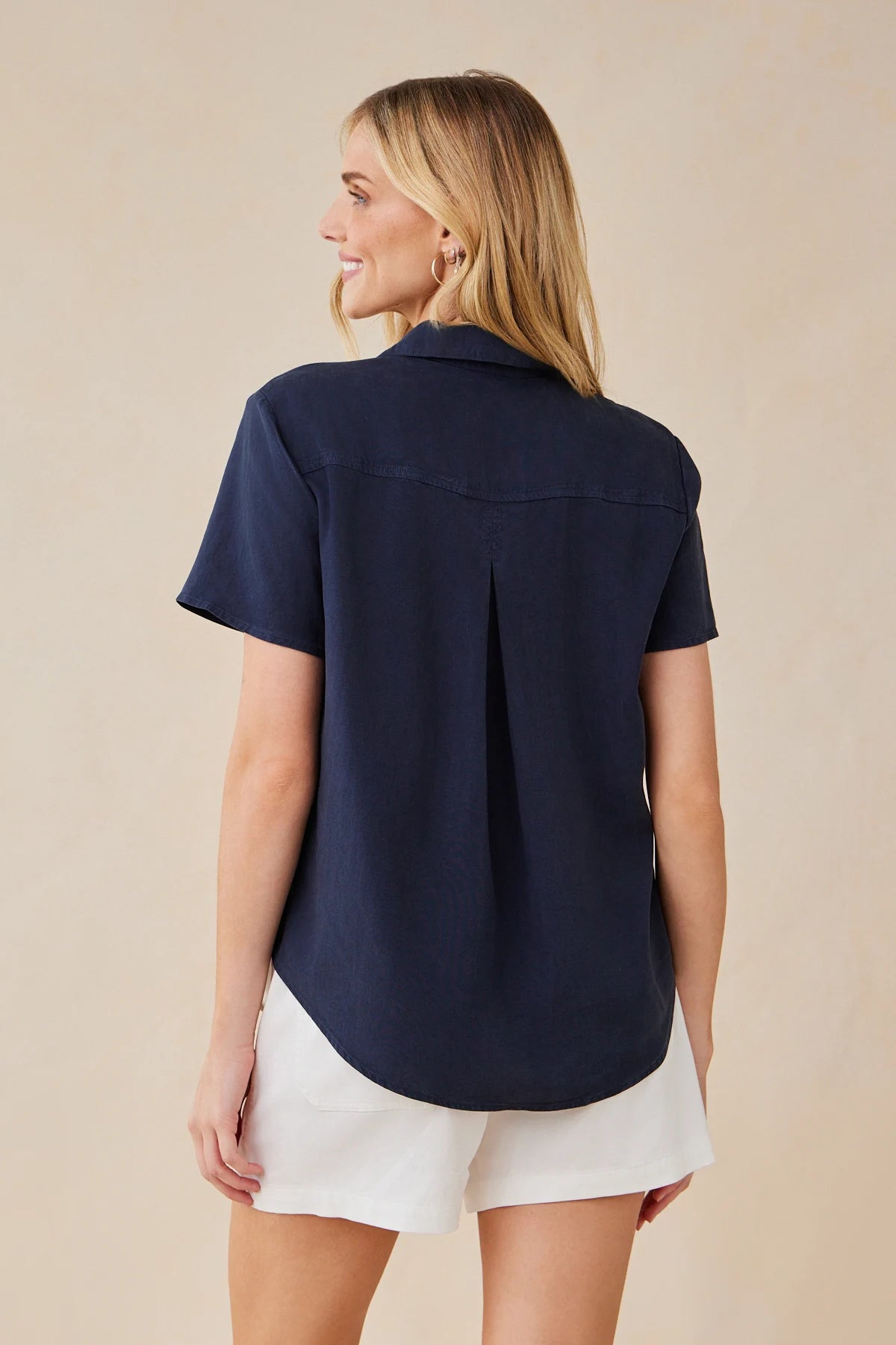 Short Sleeve Pocket Button Down Tops Bella Dahl