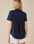 Short Sleeve Pocket Button Down Tops Bella Dahl