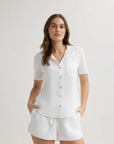 Short Sleeve Pocket Button Down Tops Bella Dahl