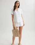 Short Sleeve Pocket Button Down Tops Bella Dahl