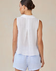 Sleeveless Notch Collar Button Down Tops Bella Dahl