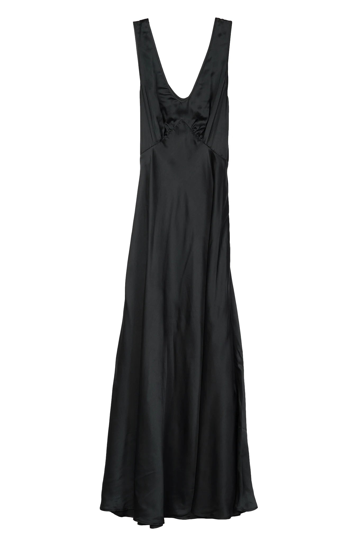 Reine Black Satin Maxi Dress Dresses Ciao Lucia   