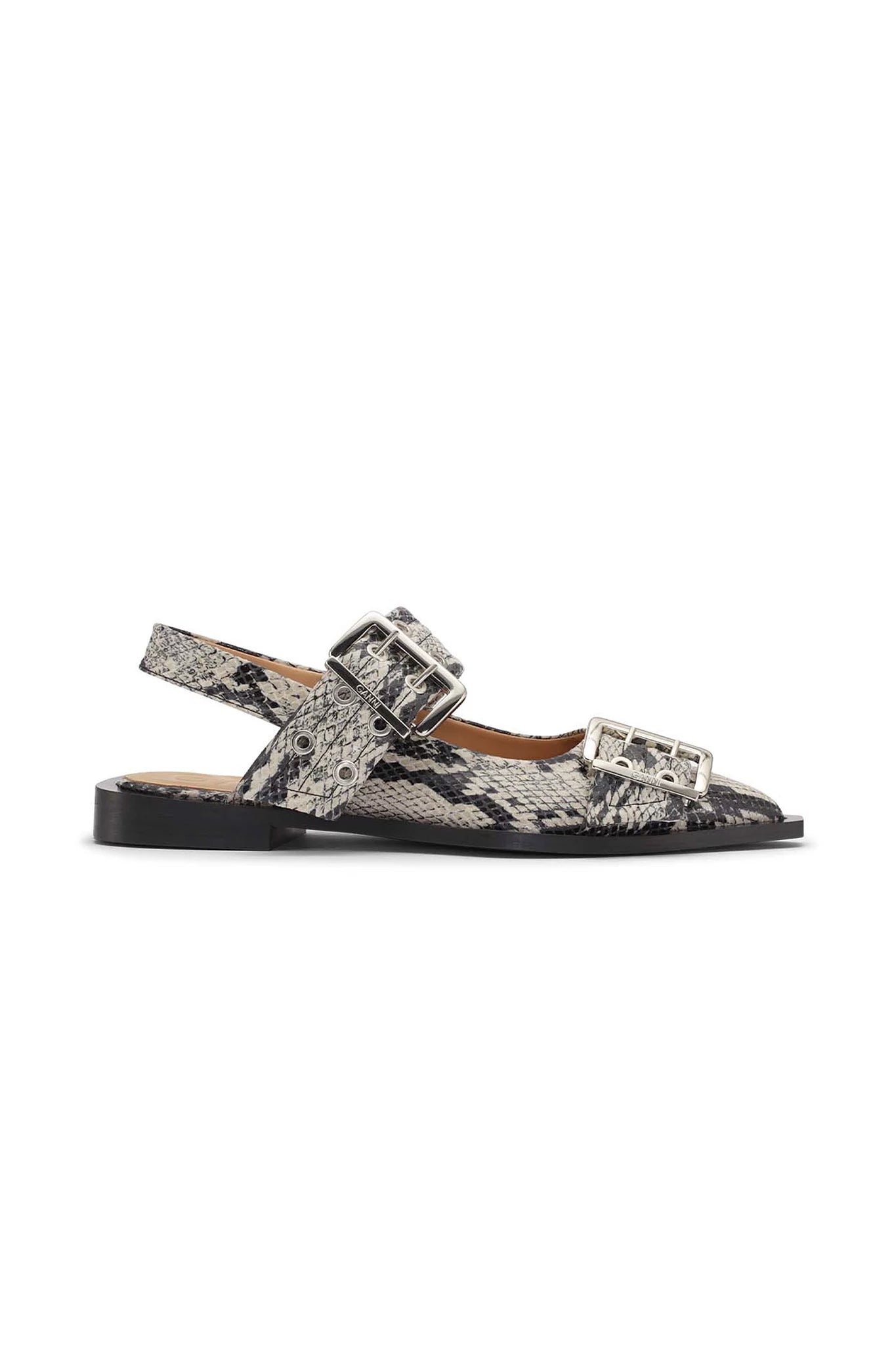 Feminine Buckle Ballerinas Footwear Ganni   