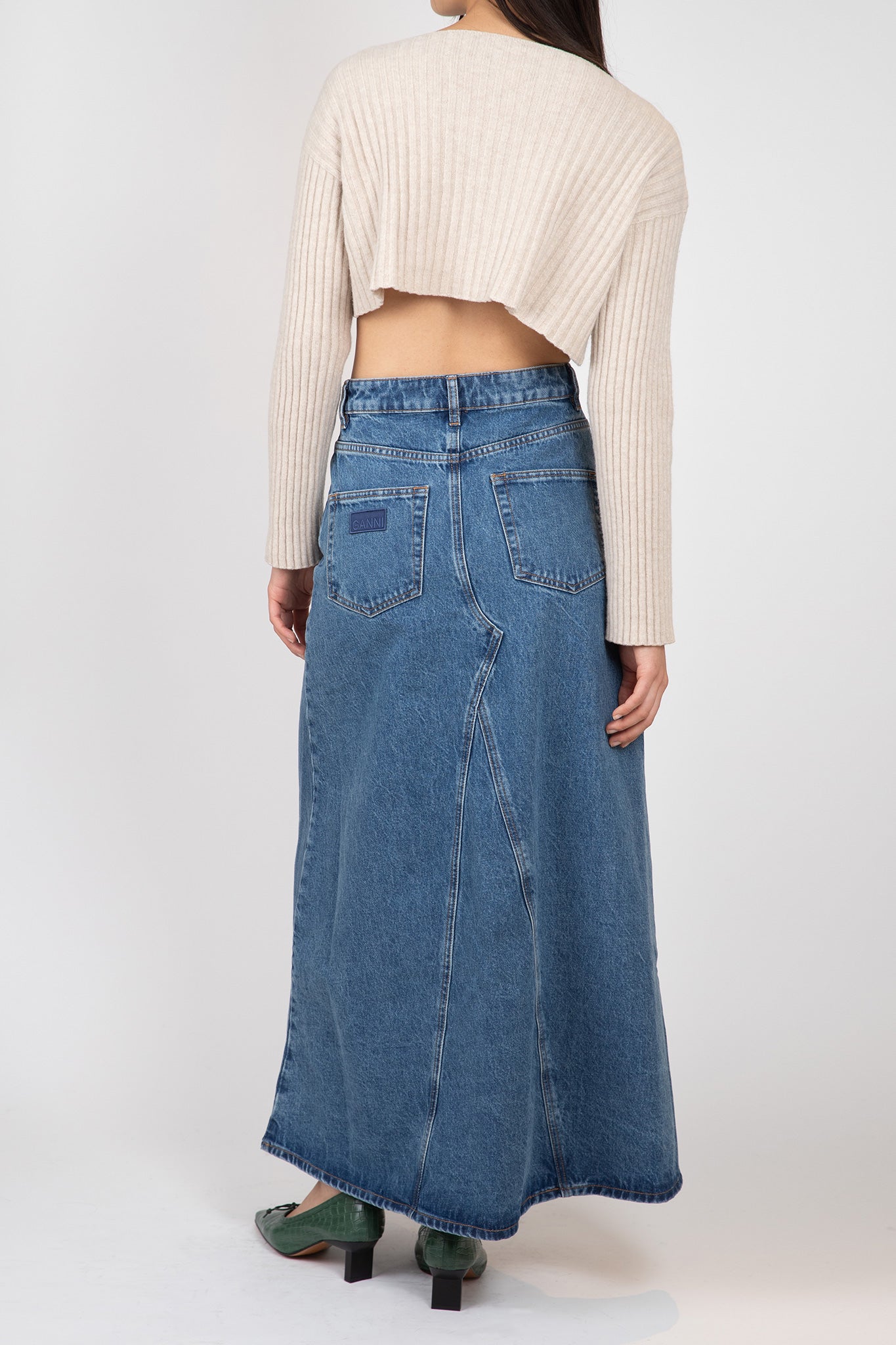 Overdyed Cutline Denim Maxi Skirt – Hill's Dry Goods