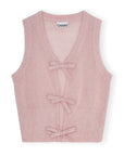 Pink Mohair Tie String Vest Sweaters & Knits Ganni   