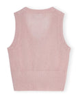 Pink Mohair Tie String Vest Sweaters & Knits Ganni   