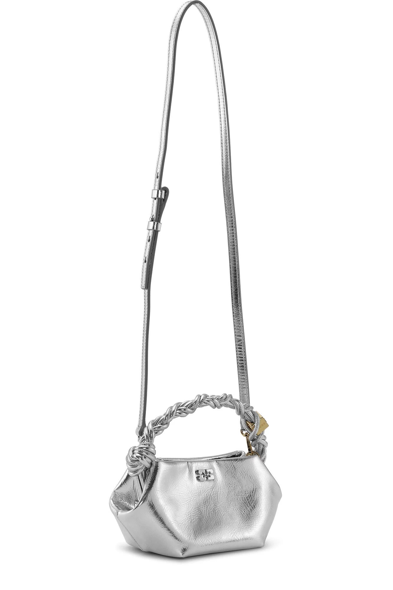 Silver Mini Ganni Bou Bag Accessories Ganni   