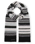 Striped Soft Wool Scarf Accessories Ganni   