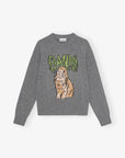 Grey Graphic Bunny Jumper Sweaters & Knits Ganni   