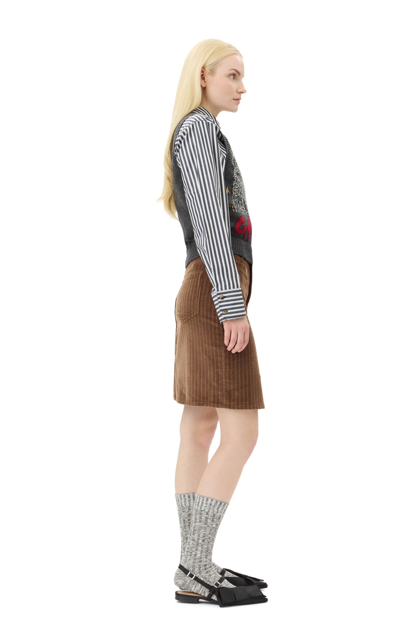 Grey Graphic Cats Vest Sweaters &amp; Knits Ganni   