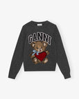 Dark Grey Graphic Bear Jumper Sweaters & Knits Ganni   