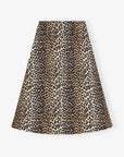 Leopard Printed Elasticated Maxi Skirt Skirts Ganni   