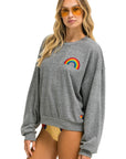 Rainbow Embroidery Relaxed Crew Sweatshirt Sweaters & Knits Aviator Nation