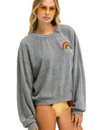 Rainbow Embroidery Relaxed Crew Sweatshirt Sweaters & Knits Aviator Nation