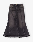 Washed Black Denim Skirt Skirts Ganni   