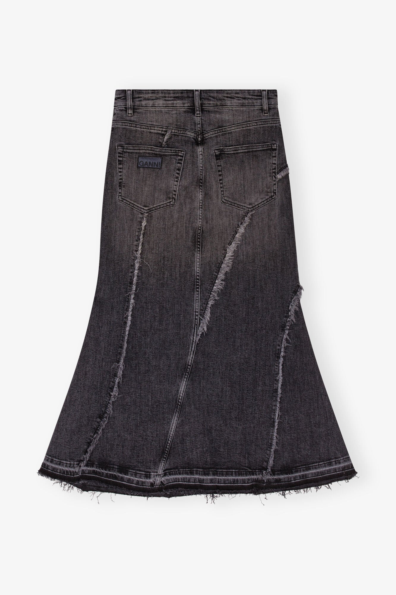 Washed Black Denim Skirt Skirts Ganni   