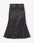 Washed Black Denim Skirt Skirts Ganni   