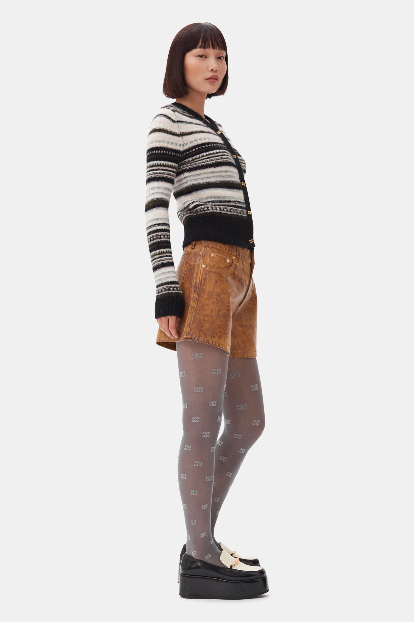 Black Stripe Cardigan Sweaters & Knits Ganni   