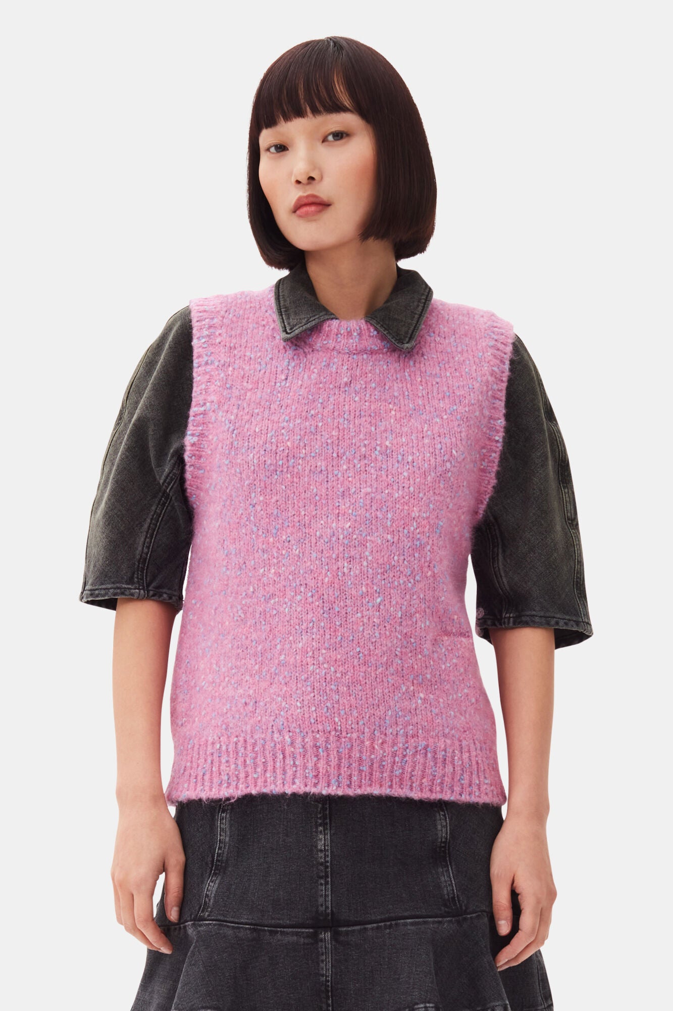 Pink Knit Vest Sweaters & Knits Ganni   