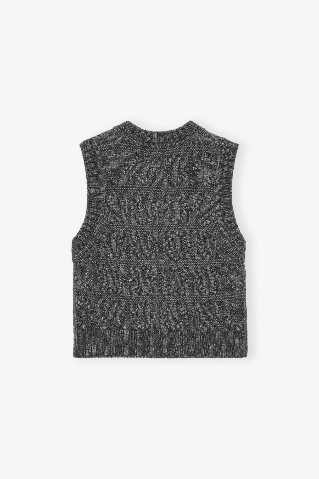 Grey Knit Vest Sweaters & Knits Ganni   