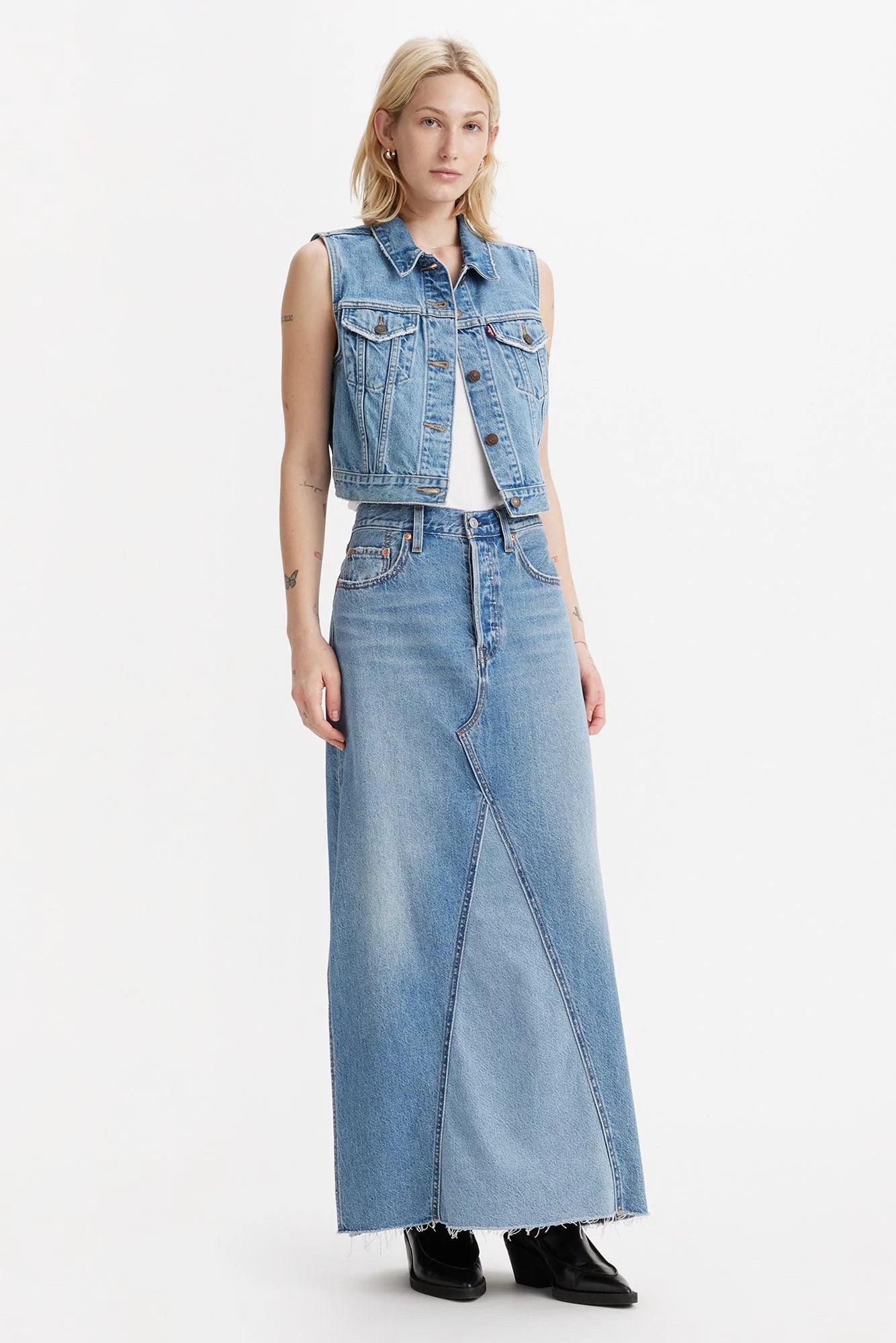 Iconic Long Skirt with Slit Skirts Levi's   