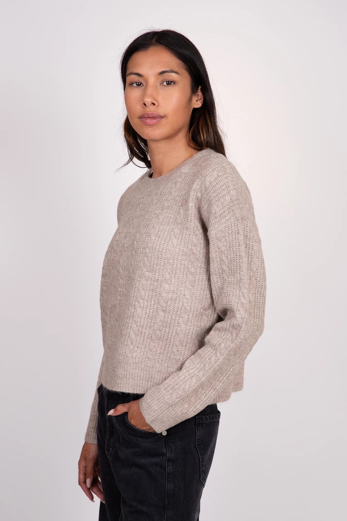 Addie Cable Knit Sweater Sweaters & Knits Lyla + Luxe   