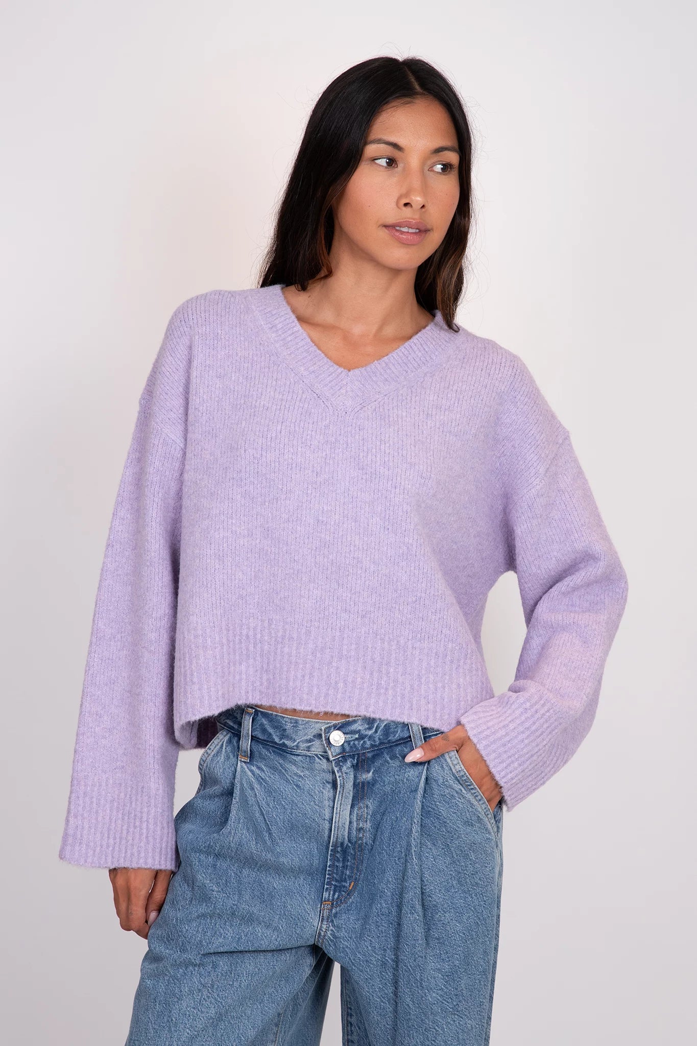 Etta Luxe V-Neck Sweater Sweaters & Knits Lyla + Luxe   