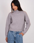 Evolet Ribbed Mockneck Sweater Sweaters & Knits Lyla + Luxe   