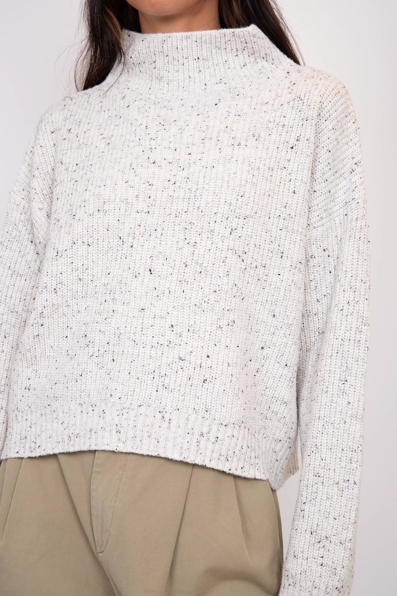 Evolet Ribbed Mockneck Sweater Sweaters &amp; Knits Lyla + Luxe   