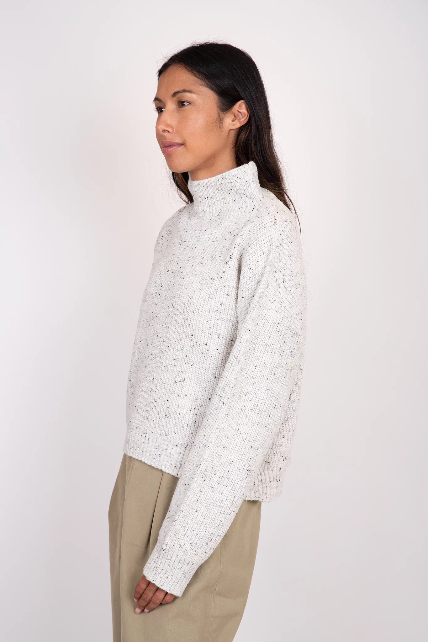 Evolet Ribbed Mockneck Sweater Sweaters & Knits Lyla + Luxe   