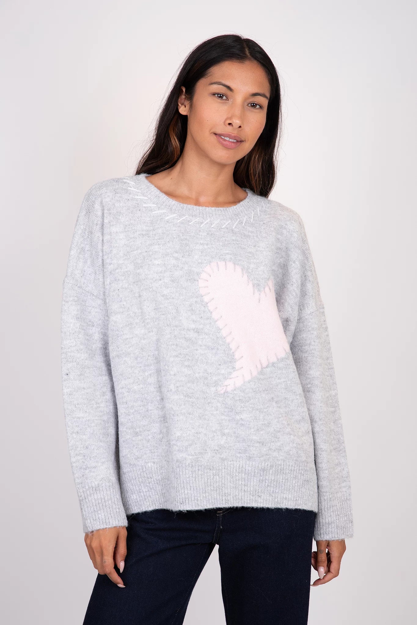 Heart Roundneck Sweater Sweaters & Knits Lyla + Luxe   