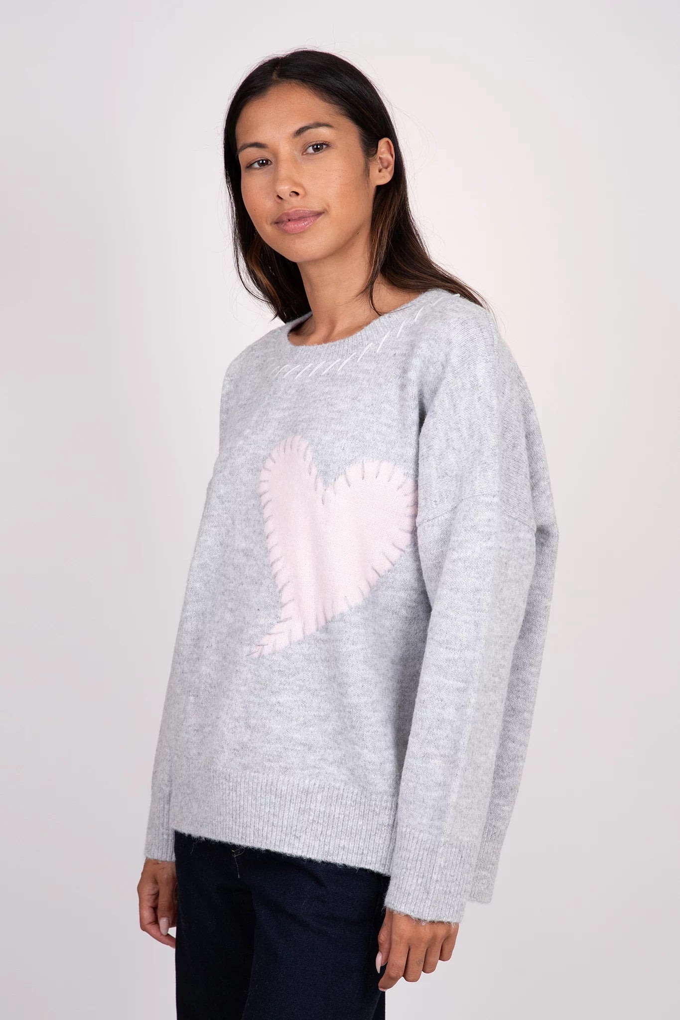 Heart Roundneck Sweater Sweaters & Knits Lyla + Luxe   