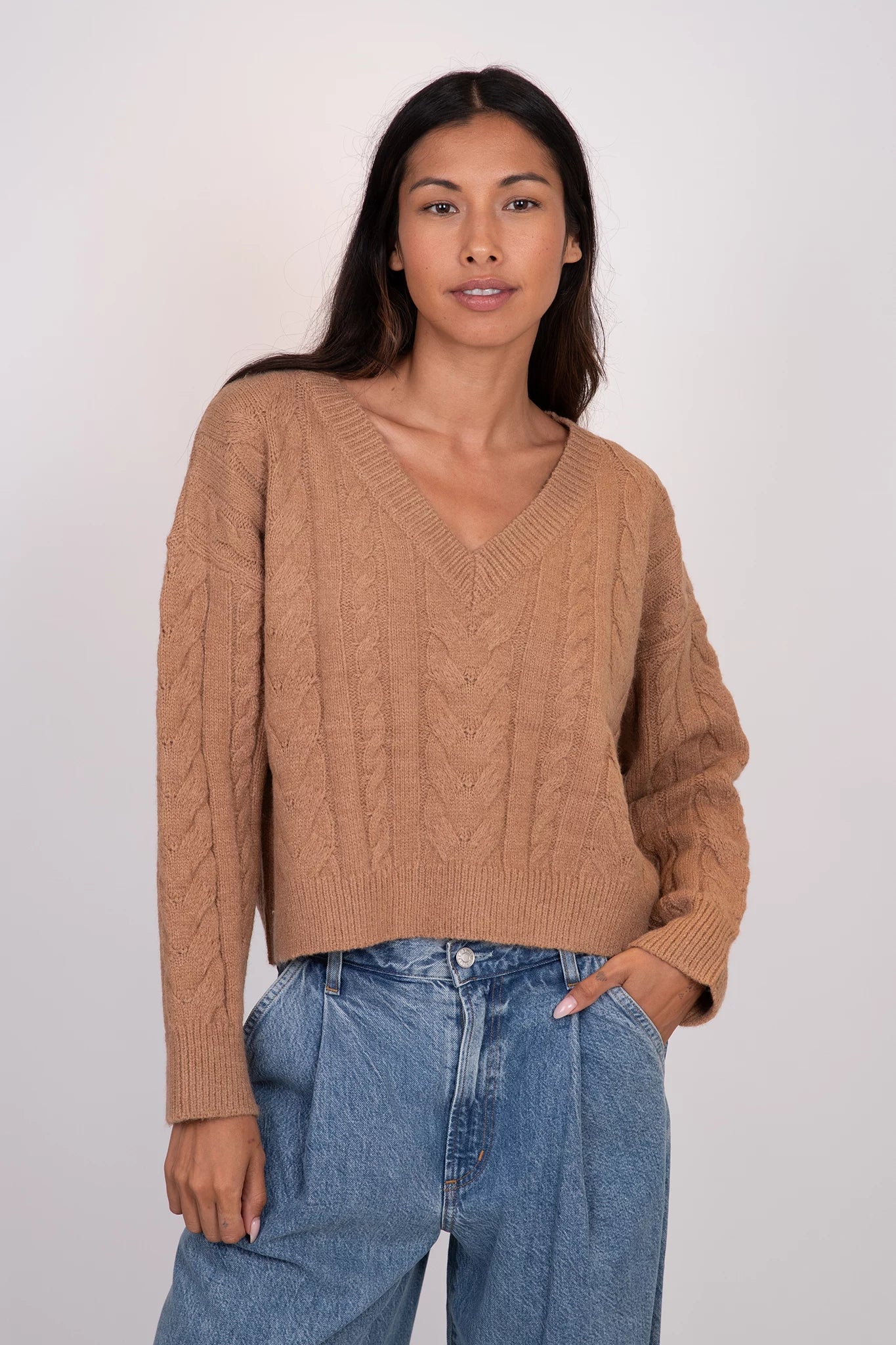 Myla V-Neck Sweater Sweaters & Knits Lyla + Luxe   