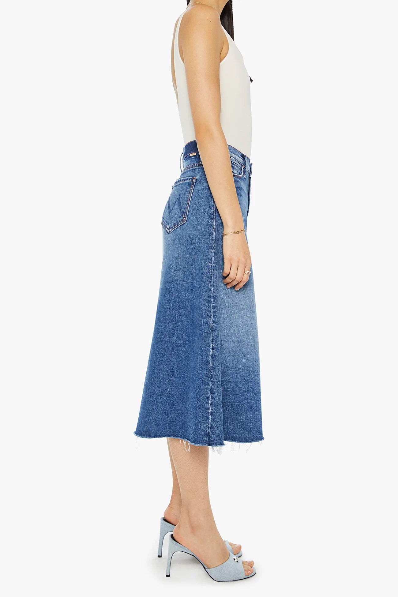 The Circle Midi Fray Skirts MOTHER   