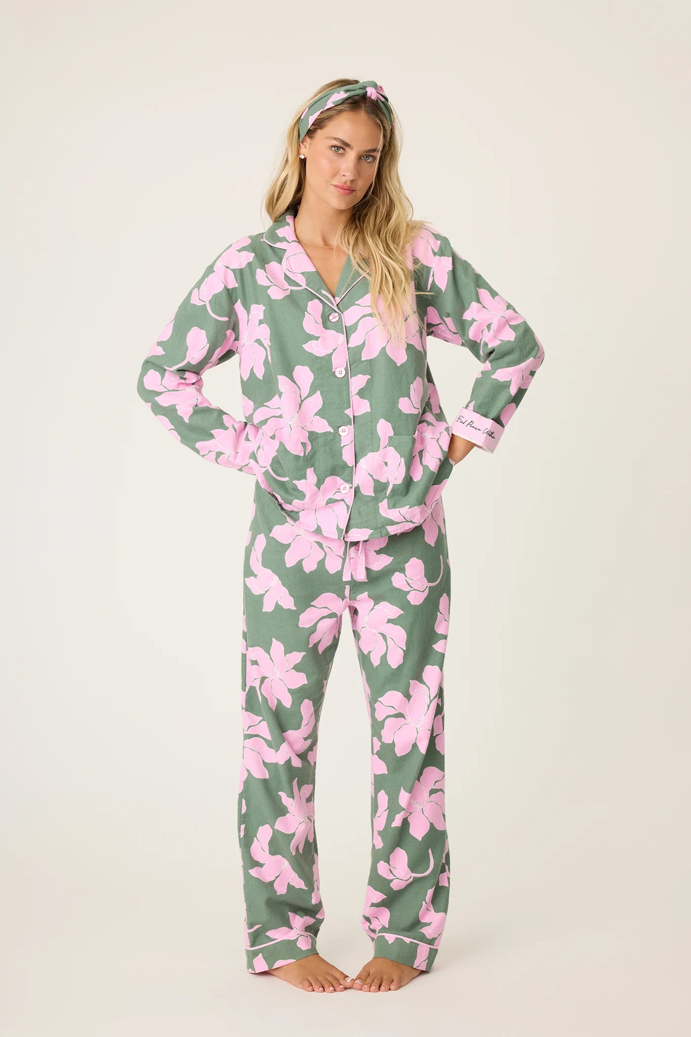 Find Peace Within Flannel PJ Set Sleepwear P.J. Salvage   