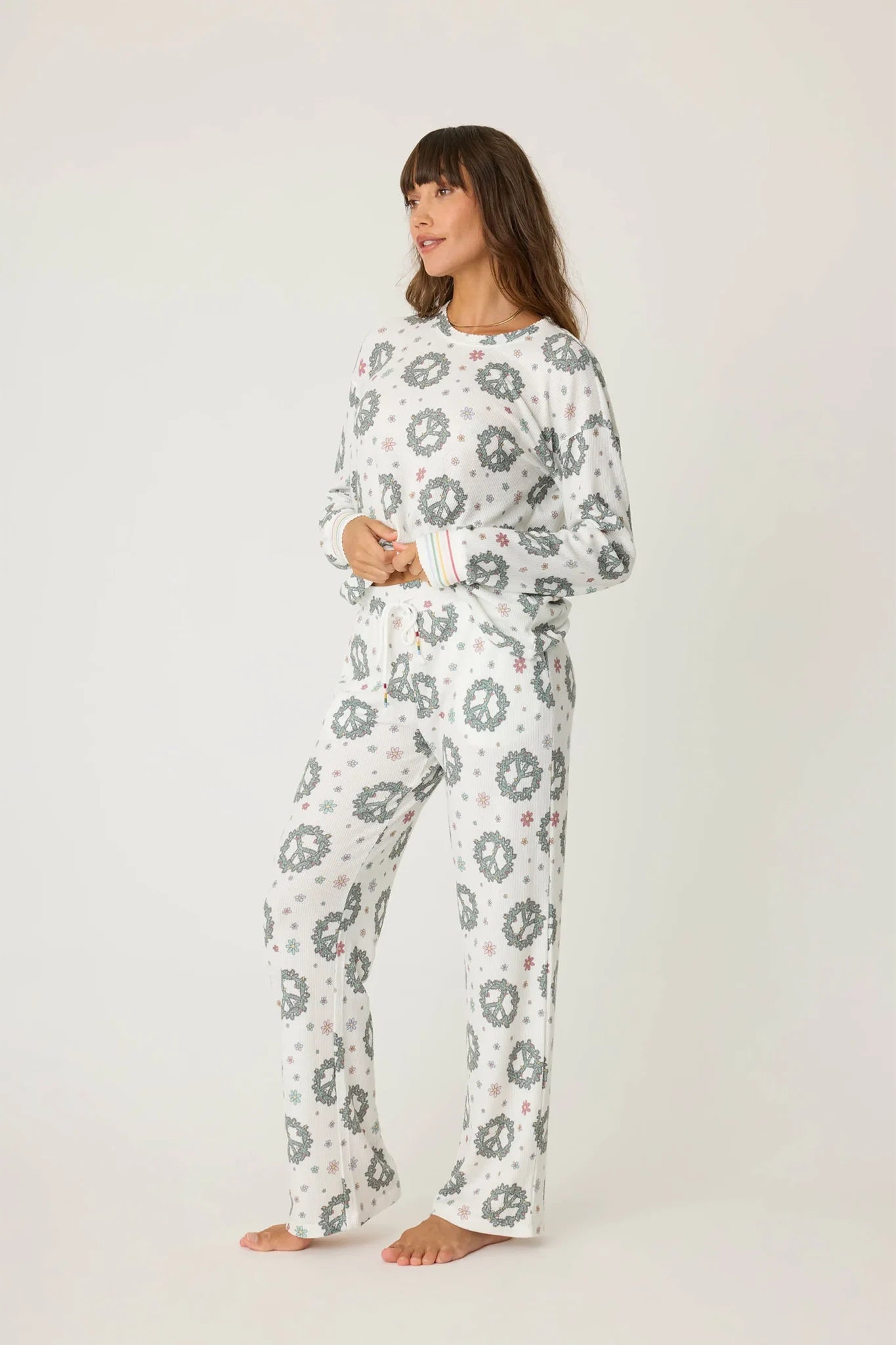 Joy To The World Waffle Thermal Pant Sleepwear P.J. Salvage   