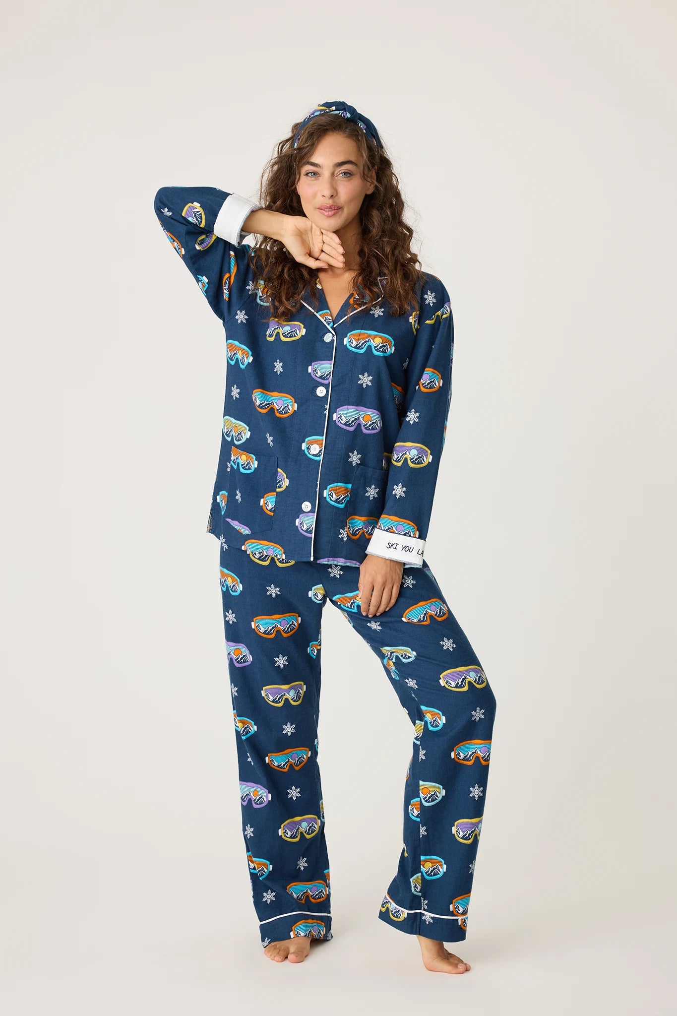 Ski You Later Flannel PJ Set Sleepwear P.J. Salvage   