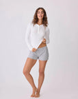 Back To Basics Pointelle Long Sleeve Top Sleepwear P.J. Salvage   