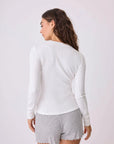 Back To Basics Pointelle Long Sleeve Top Sleepwear P.J. Salvage   