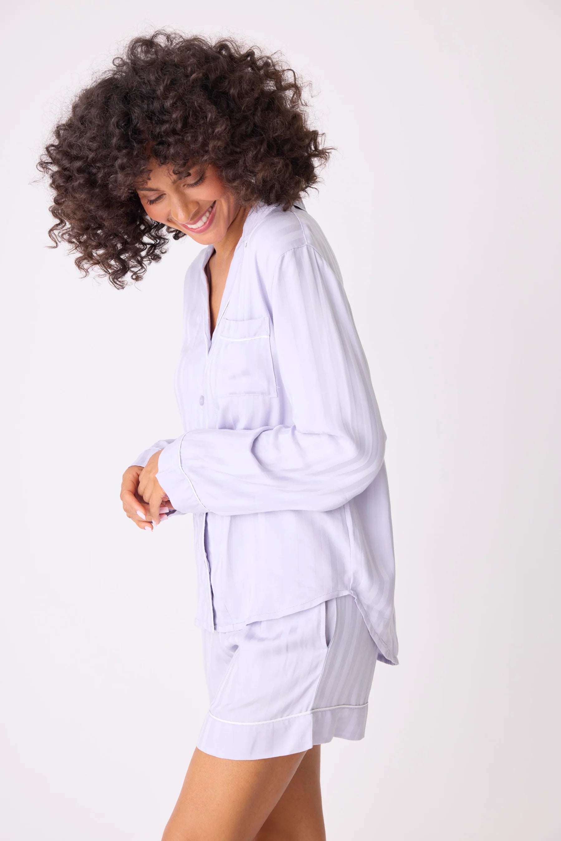 Sunday Sateen Stripe PJ Top Sleepwear P.J. Salvage   