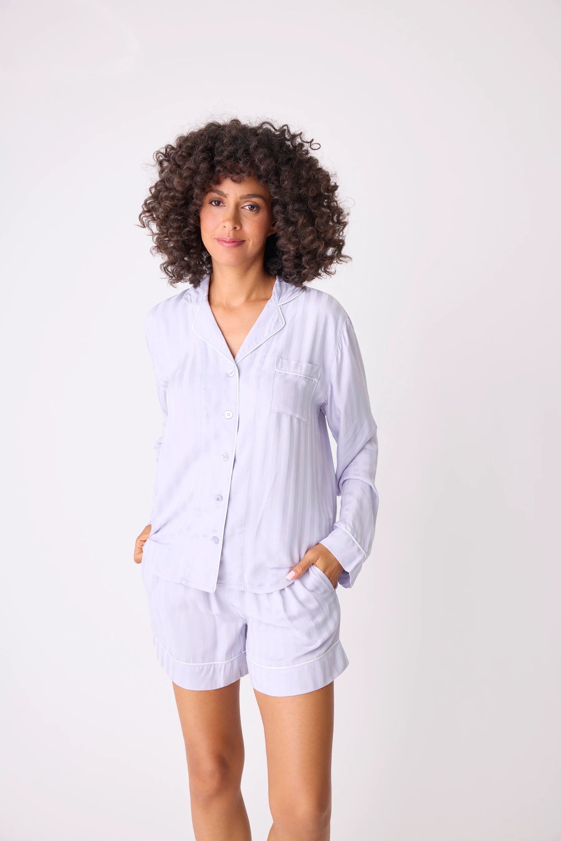 Sunday Sateen Stripe PJ Top Sleepwear P.J. Salvage   