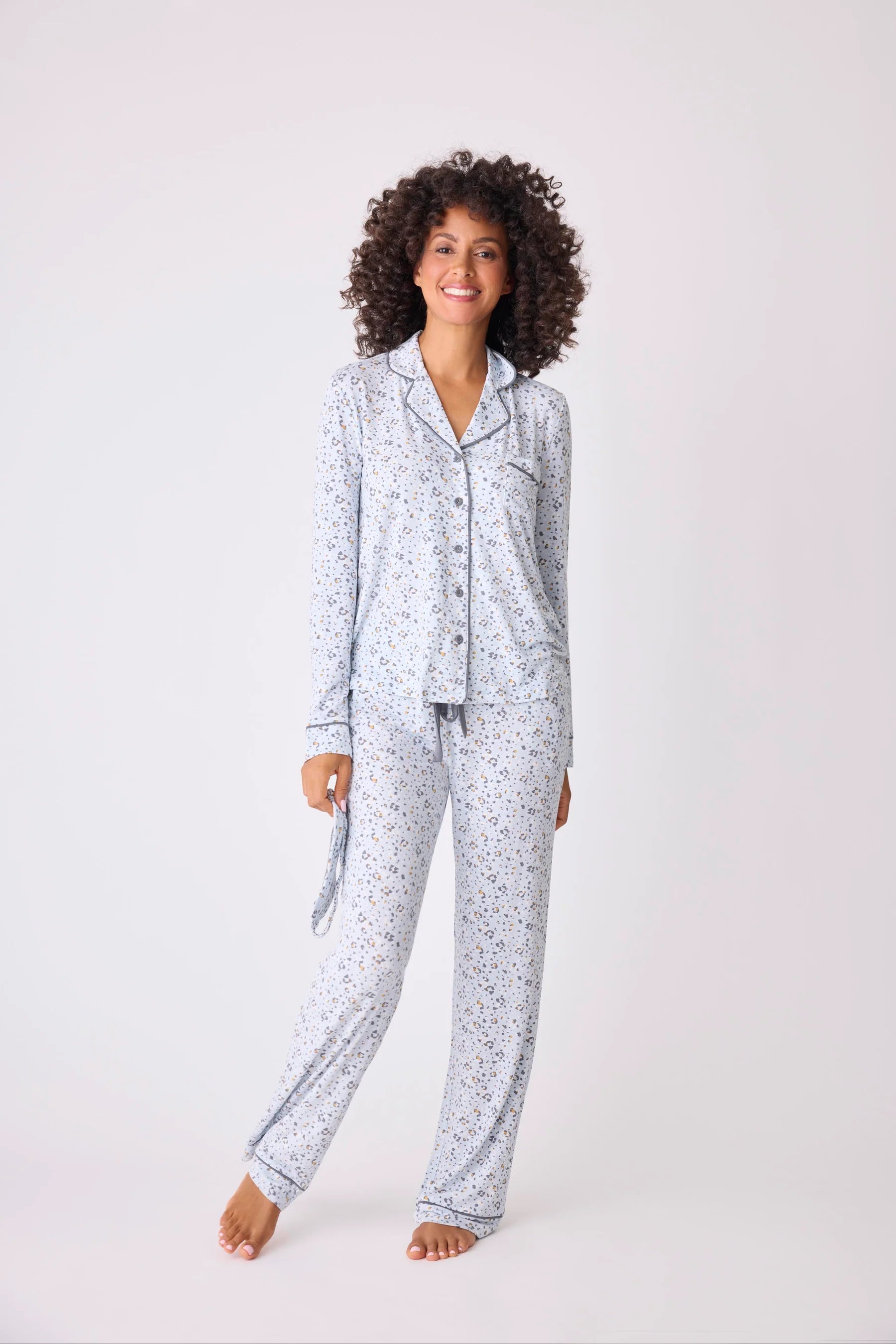 Wild Dreams Modal Floral Leopard PJ Set Sleepwear P.J. Salvage   