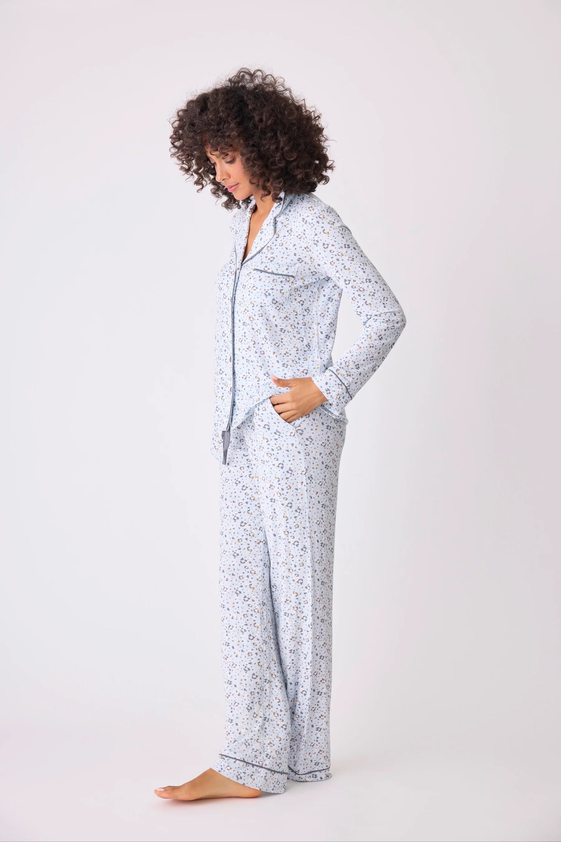 Wild Dreams Modal Floral Leopard PJ Set Sleepwear P.J. Salvage   